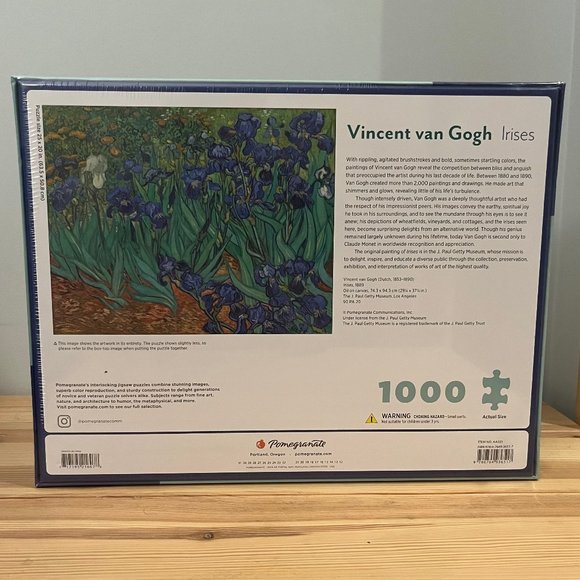 Brand New Vincent Van Gogh 1000 Piece Jigsaw Puzzle Irises - Picture 3 of 3